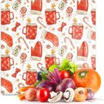 Decovetro Cam Kesme Tahtası ve Sunumluk Kare Christmas Yılbaşı Desenli 30 x 30 cm - Çok Renkli