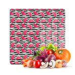 Decovetro Cam Kesme Tahtası ve Sunumluk Kare Karpuz Meyve Desenli 30x30 Cm