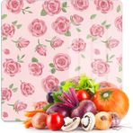 Decovetro Cam Kesme Tahtası ve Sunumluk Kare Love Serisi Gül Desenli 30 x 30 cm - Çok Renkli