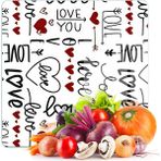 Decovetro Cam Kesme Tahtası ve Sunumluk Kare Love Serisi Yazı Desenli 30 x 30 cm - Çok Renkli