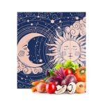 Decovetro Cam Kesme Tahtası ve Sunumluk Kare Mavi Horoscope Desenli 30x30 Cm