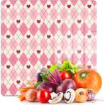 Decovetro Cam Kesme Tahtası ve Sunumluk Kare Pembe Baklava Desenli 30 x 30 cm - Çok Renkli