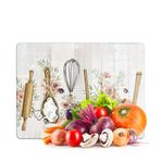 Decovetro Cam Kesme Tahtası ve Sunumluk Kitchenware Desenli 30 x 40 cm
