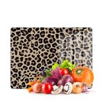 Decovetro Cam Kesme Tahtası ve Sunumluk Leopar Desenli 40 x 30 cm