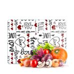 Decovetro Cam Kesme Tahtası ve Sunumluk Love Serisi Yazı Desenli 40 x 30 cm