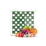 Decovetro Cam Kesme Tahtası ve Sunumluk MacKenzie Green White 30x30 cm