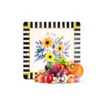 Decovetro Cam Kesme Tahtası ve Sunumluk MacKenzie Vintage Flowers 30x30 cm