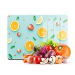 Decovetro Cam Kesme Tahtası ve Sunumluk Meyve Desenli 30x40 Cm
