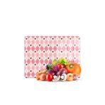 Decovetro Cam Kesme Tahtası ve Sunumluk Pembe Baklava Desenli 20 x 30 cm