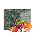 Decovetro Cam Kesme Tahtası ve Sunumluk Şal Desenli 20 x 30 cm