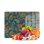 Decovetro Cam Kesme Tahtası ve Sunumluk Şal Desenli 40 x 30 cm