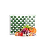 Decovetro Cam Kesme Tahtası ve Sunumluk ve Sunum Tabağı MacKenzie Yeşil Beyaz 30x40 cm