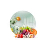 Decovetro Cam Kesme Tahtası ve Sunumluk Vintage Fruits 30x30 cm