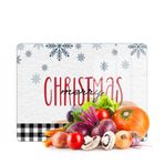 Decovetro Cam Kesme Tahtası ve Sunumluk Winter Yılbaşı Desenli 20 x 30 cm