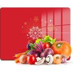 Decovetro Cam Kesme Tahtası ve Sunumluk Yeni Yılbaşı Desenli 20X30 cm