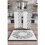 Decovetro Cam Sunum Servis Tabağı 3'lü Kare Set Marine Black Fish