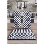 Decovetro Cam Sunum Servis Tabağı 3'lü Kare Set Marine White Fish