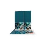 Decovetro Cam Sunum Servis Tabağı 3'lü Kare Set Vintage Green Flower