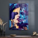 Decovetro Cam Tablo Pop Art Inked Woman