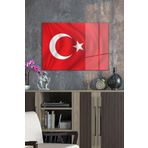 Decovetro Cam Tablo Türk Bayrağı