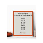 Decovian Home Doğal Ahşap Çerçeve -Boş Çerçeve-Resim Çerçevesi, Poster Puzzle Çerçevesi (Ön Korumalı,postersiz) - Turuncu - 40x60