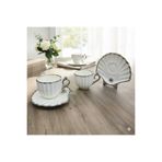 decovien DECO VİEN GÜMÜŞ İNCİ 2'Lİ PORSELEN KAHVE FİNCAN TAKIMI