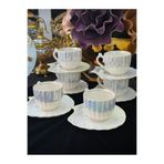 decovien DECO VİEN İNCİLİ PORSELEN KAHVE FİNCAN TAKIMI