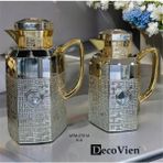 Decovien Ikili Cam Iç Termos Seti - Silver - 1 lt