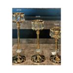 Decovien Şamdan 3lü Gold Kristal Taşlı Şamdan