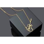 Decovienotr Kişiye Özel Isim Kolye, Gitar Isim Kolye, 925 Ayar Gümüş Kolye,gümüş,rose Gold,altın Kaplama Kolye - 45 CM
