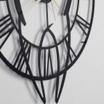 Decovienotr Metal Diş Hekimi Ev-Ofis Duvar Saati - Siyah - 60 cm