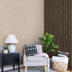 Decowall Decoparati Çizgili Krem Salda Duvar Kağıdı 612-02