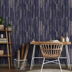 Decowall Decoparati Çizgili Lacivert Salda Duvar Kağıdı 601-01