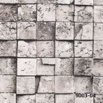 Decowall Decostone Kare Desenli 9003-04 Beyaz Duvar Kağıdı