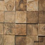 Decowall Decostone Kare Desenli Duvar Kağıdı 6603-01 - Kahverengi