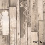 Decowall Decostone Tahta Desenli Duvar Kağıdı 9001-02 - Açık Kahverengi