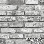 Decowall Decostone Tuğla Desenli 5008-03 Gümüş Duvar Kağıdı