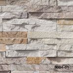 Decowall Decostone Tuğla Desenli 9004-01 Beyaz Duvar Kağıdı