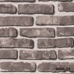 Decowall Decostone Tuğla Desenli 9006-05 Gri Duvar Kağıdı