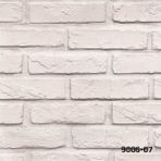 Decowall Decostone Tuğla Desenli 9006-07 Beyaz Duvar Kağıdı