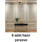 Decozza Dekoratif Boyanabilir 2,5 Cm Duvar Çıtası 6 Adet Hazır Çerçeve Paketi