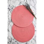 Dede Ev Tekstil 2'li 35 cm Hasır Jüt Örgü Supla Sunum Amerikan Servis Düz Renk - Pembe - 35 x 35 cm