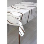 Dede Ev Tekstil Astarlı Silinebilir Pvc Muşamba Masa Örtüsü 151-A - 140 x 260 cm - Kahve