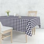 Dede Ev Tekstil Elyaf Astarlı Silinebilir Muşamba Masa Örtüsü – Lacivert Pötikare - 107-2 - 100 x 140 cm