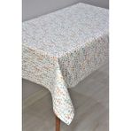Dede Ev Tekstil Elyaf Astarlı Silinebilir Pvc Muşamba Masa Örtüsü 1181-1RENKLIDALLAR - Turuncu - 100 x 140 cm