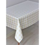 Dede Ev Tekstil Elyaf Astarlı Silinebilir Pvc Muşamba Masa Örtüsü Krem Potikare - 140 x 300 cm