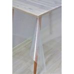 Dede Ev Tekstil Pvc Şeffaf Simli Silinebilir Masa Örtüsü 005 - 140 x 220 cm - Gri