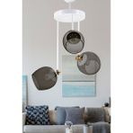 Dede Üçlü Blanco Modern Avize Füme Camlı - Beyaz