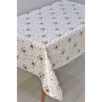 DedeEvTekstil Astarlı Yıldız Desen Pvc Silinebilir Muşamba Masa Örtüsü Gri Yıldız - 226-2SLVR - 140 x 220 cm - Bronz
