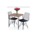 dedeler dekor Metal Ayaklı 60x90cm Mutfak Masası Balkon Masası Çalışma Masası Atlantikçam 60x90